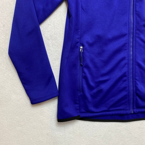 The North Face Fleece Jacket Womens Large Electric Blue Logo Full Zip - Picture 4 of 10